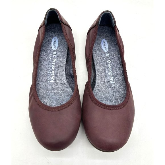 Dr Scholls Shoes Womens Ballet Flats Slip On Foam Technology Burgundy 6 M - Picture 1 of 9